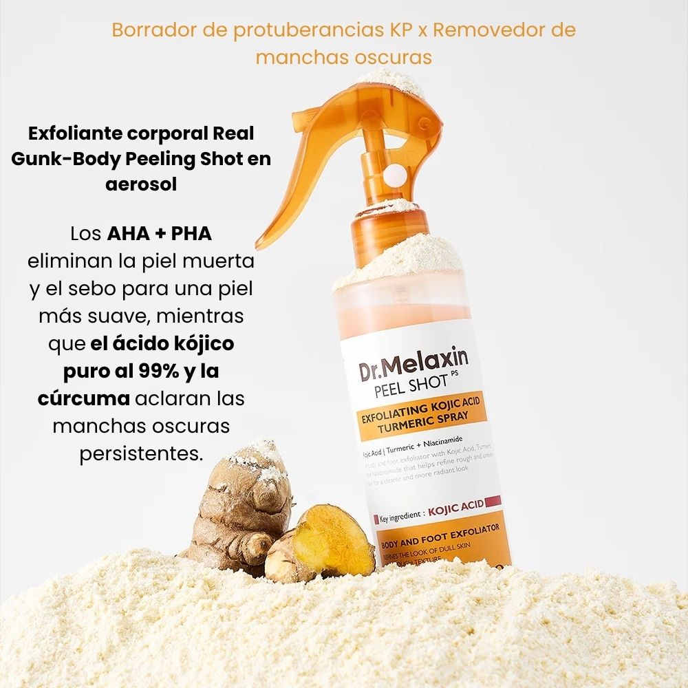 Peel Shot – Spray Corporal Exfoliante con Ácido Kójico y Cúrcuma